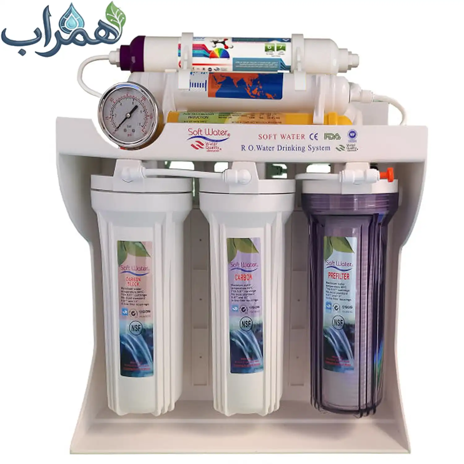 تصفیه آب 8 مرحله ای سافت واتر hajibashi-x800 تصفیه آب 8 مرحله ای سافت واتر hajibashi-x800