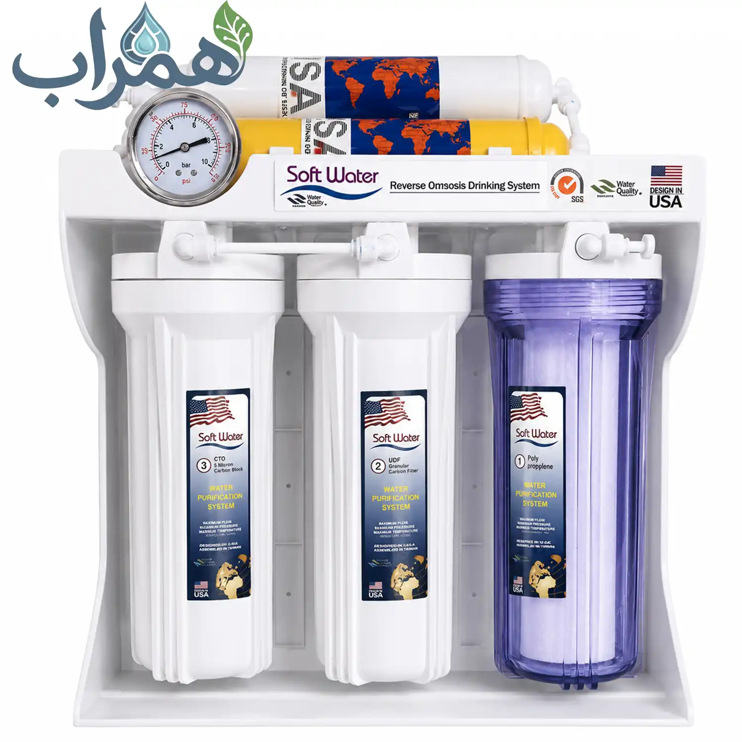 تصفیه آب 6 مرحله ای سافت واتر SW-RO6 تصفیه آب 6 مرحله ای سافت واتر SW-RO6