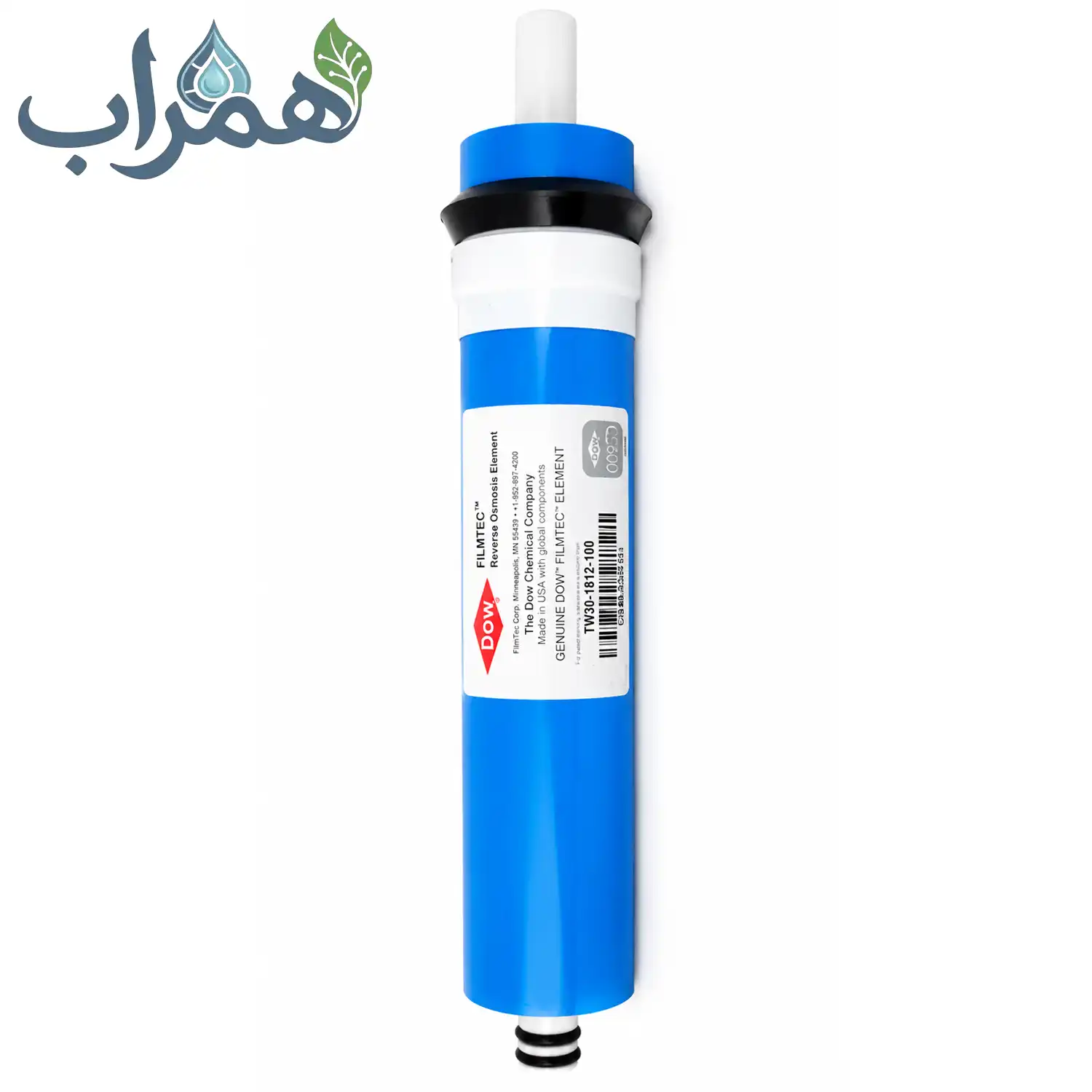 فیلتر ممبران 15 لایه 100 گالن صنعتی فیلمتک TW30-1812-100 فیلتر ممبران 15 لایه 100 گالن صنعتی فیلمتک TW30-1812-100